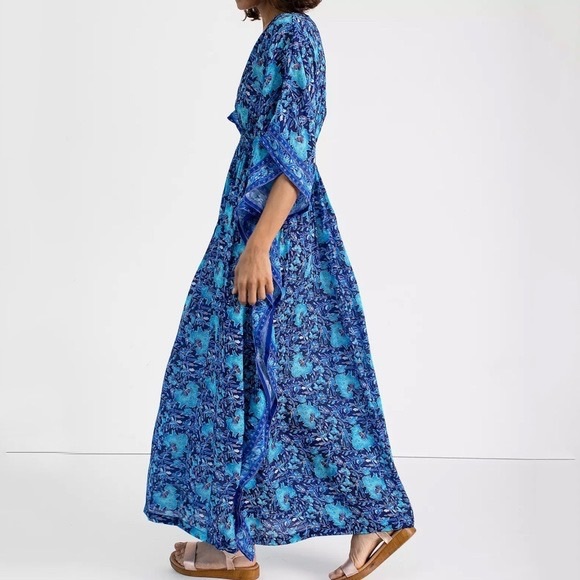 Anthropologie Rujuta Sheth Marley Cinched Kaftan - Picture 2 of 9